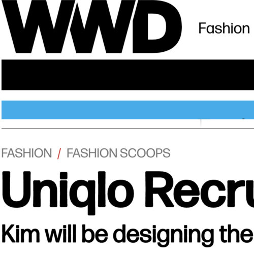 <p>News: </p>
<p>Featured in WWD</p>